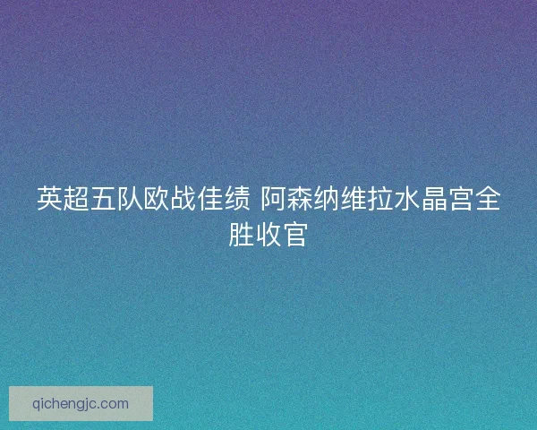 英超五队欧战佳绩 阿森纳维拉水晶宫全胜收官